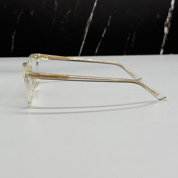 NEW BOTTEGA VENETA BV1024O 005 SQUARE BEIGE TRANSPSRENT UNISEX EYEGLASSES - Picture 6 of 9